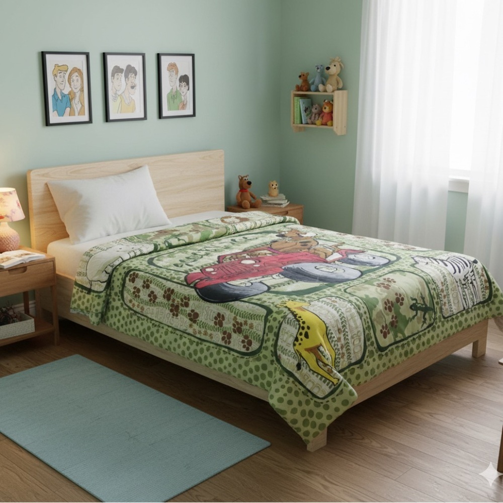 Vintage‎ Scooby Doo comforter blanket Scooby Safari Hanna Barbara double